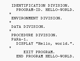 COBOL Syntax